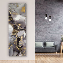 Lade das Bild in den Galerie-Viewer, Leinwandbild Fluid Art Gold Panorama Hoch