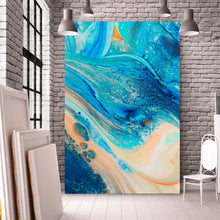 Lade das Bild in den Galerie-Viewer, Poster Fluid Art Karibik Hochformat