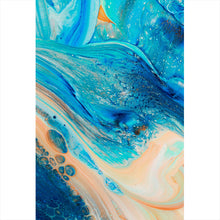Lade das Bild in den Galerie-Viewer, Leinwandbild Fluid Art Karibik Hochformat