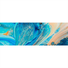 Lade das Bild in den Galerie-Viewer, Aluminiumbild gebürstet Fluid Art Karibik Panorama