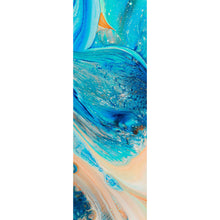 Lade das Bild in den Galerie-Viewer, Leinwandbild Fluid Art Karibik Panorama Hoch