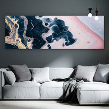 Lade das Bild in den Galerie-Viewer, Leinwandbild Fluid Art Lovely Pink Panorama