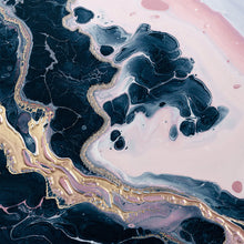 Lade das Bild in den Galerie-Viewer, Leinwandbild Fluid Art Lovely Pink Quadrat