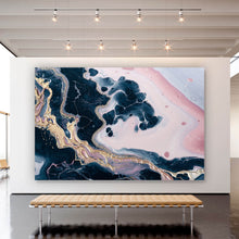 Lade das Bild in den Galerie-Viewer, Poster Fluid Art Lovely Pink Querformat