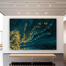 Lade das Bild in den Galerie-Viewer, Leinwandbild Fluid Art Luxury No. 2 Querformat