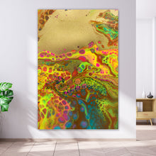 Lade das Bild in den Galerie-Viewer, Spannrahmenbild Fluid Art Neon Hochformat
