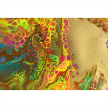 Lade das Bild in den Galerie-Viewer, Aluminiumbild gebürstet Fluid Art Neon Querformat
