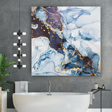 Lade das Bild in den Galerie-Viewer, Spannrahmenbild Fluid Art Ocean Quadrat