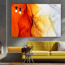 Lade das Bild in den Galerie-Viewer, Leinwandbild Fluid Art Sunset Querformat