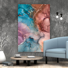 Lade das Bild in den Galerie-Viewer, Leinwandbild Fluid Art Pastell No. 1 Hochformat