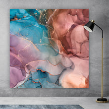 Lade das Bild in den Galerie-Viewer, Spannrahmenbild Fluid Art Pastell No. 1 Quadrat