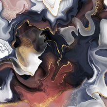 Lade das Bild in den Galerie-Viewer, Aluminiumbild gebürstet Fluid Art Red Secret Quadrat