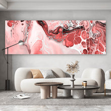Lade das Bild in den Galerie-Viewer, Spannrahmenbild Fluid Art Soft Red Panorama
