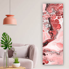 Lade das Bild in den Galerie-Viewer, Leinwandbild Fluid Art Soft Red Panorama Hoch
