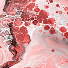 Lade das Bild in den Galerie-Viewer, Acrylglasbild Fluid Art Soft Red Quadrat