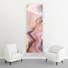 Lade das Bild in den Galerie-Viewer, Aluminiumbild Fluid Art Rose Panorama Hoch