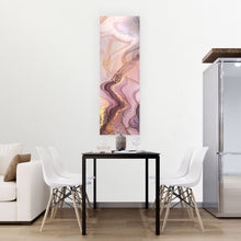 Lade das Bild in den Galerie-Viewer, Leinwandbild Fluid Art Rose Panorama Hoch