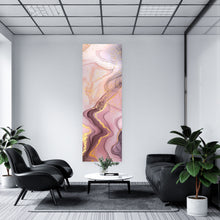 Lade das Bild in den Galerie-Viewer, Leinwandbild Fluid Art Rose Panorama Hoch