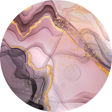 Lade das Bild in den Galerie-Viewer, Aluminiumbild gebürstet Fluid Art Rose Kreis