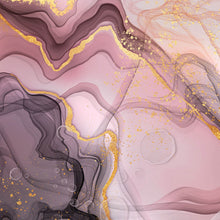 Lade das Bild in den Galerie-Viewer, Leinwandbild Fluid Art Rose Quadrat