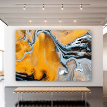 Lade das Bild in den Galerie-Viewer, Acrylglasbild Fluid Art Sandsturm Querformat