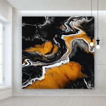 Lade das Bild in den Galerie-Viewer, Poster Fluid Art dunkles Geheimnis Quadrat