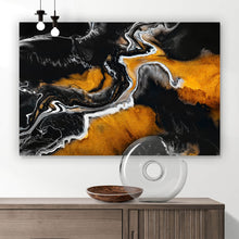 Lade das Bild in den Galerie-Viewer, Poster Fluid Art dunkles Geheimnis Querformat