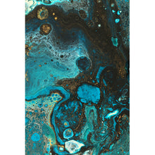 Lade das Bild in den Galerie-Viewer, Leinwandbild Fluid Art Smaragd Hochformat