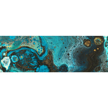 Lade das Bild in den Galerie-Viewer, Aluminiumbild gebürstet Fluid Art Smaragd Panorama