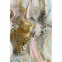 Lade das Bild in den Galerie-Viewer, Spannrahmenbild Fluid Art Soft Pastell Hochformat
