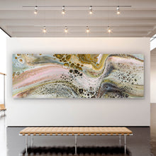 Lade das Bild in den Galerie-Viewer, Aluminiumbild Fluid Art Soft Pastell Panorama