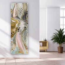 Lade das Bild in den Galerie-Viewer, Leinwandbild Fluid Art Soft Pastell Panorama Hoch