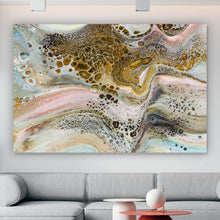 Lade das Bild in den Galerie-Viewer, Leinwandbild Fluid Art Soft Pastell Querformat