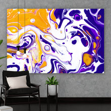 Lade das Bild in den Galerie-Viewer, Aluminiumbild Fluid Art Sunny Kiss Querformat