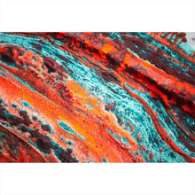 Lade das Bild in den Galerie-Viewer, Poster Fluid Art Türkis Orange Querformat