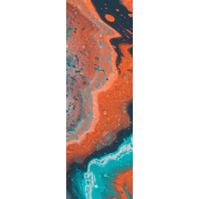 Lade das Bild in den Galerie-Viewer, Spannrahmenbild Fluid Art Türkis und Rot Panorama Hoch