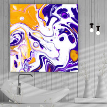 Lade das Bild in den Galerie-Viewer, Spannrahmenbild Fluid Art Sunny Kiss Quadrat