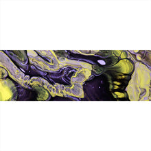 Lade das Bild in den Galerie-Viewer, Poster Fluid Art Violett und Gelb Panorama