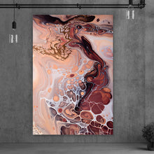 Lade das Bild in den Galerie-Viewer, Spannrahmenbild Fluid Art Volcano Hochformat