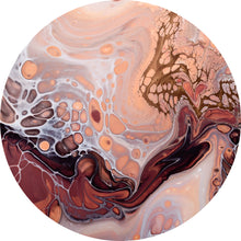 Lade das Bild in den Galerie-Viewer, Aluminiumbild gebürstet Fluid Art Volcano Kreis