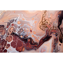 Lade das Bild in den Galerie-Viewer, Aluminiumbild gebürstet Fluid Art Volcano Querformat