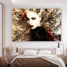 Lade das Bild in den Galerie-Viewer, Acrylglasbild Frau im Modern Art Stil Querformat