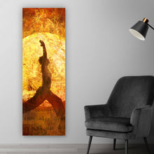 Lade das Bild in den Galerie-Viewer, Leinwandbild Frau im Yoga Krieger Panorama Hoch