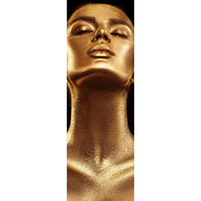 Lade das Bild in den Galerie-Viewer, Leinwandbild Frau in Gold No.1 Panorama Hoch