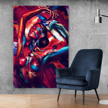 Lade das Bild in den Galerie-Viewer, Poster Frau mit abstraktem Bodypaint No.2 Hochformat