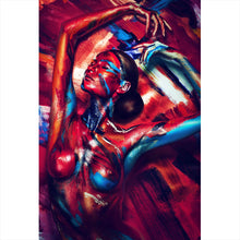 Lade das Bild in den Galerie-Viewer, Poster Frau mit abstraktem Bodypaint No.2 Hochformat
