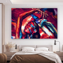 Lade das Bild in den Galerie-Viewer, Acrylglasbild Frau mit abstraktem Bodypaint No.2 Querformat