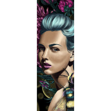 Lade das Bild in den Galerie-Viewer, Acrylglasbild Frau mit Bienen Digital Art Panorama Hoch