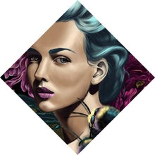 Lade das Bild in den Galerie-Viewer, Spannrahmenbild Frau mit Bienen Digital Art Raute