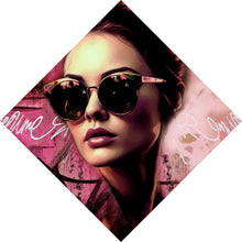 Lade das Bild in den Galerie-Viewer, Poster Frau mit Brille Modern Art Raute